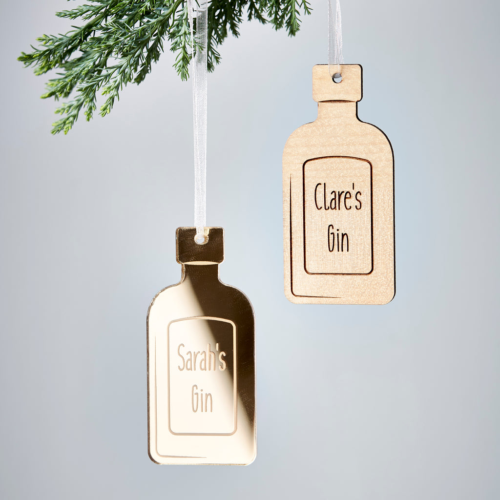 Personalised Gin Bottle Decoration