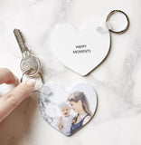 Personalised Heart Photo Keyring