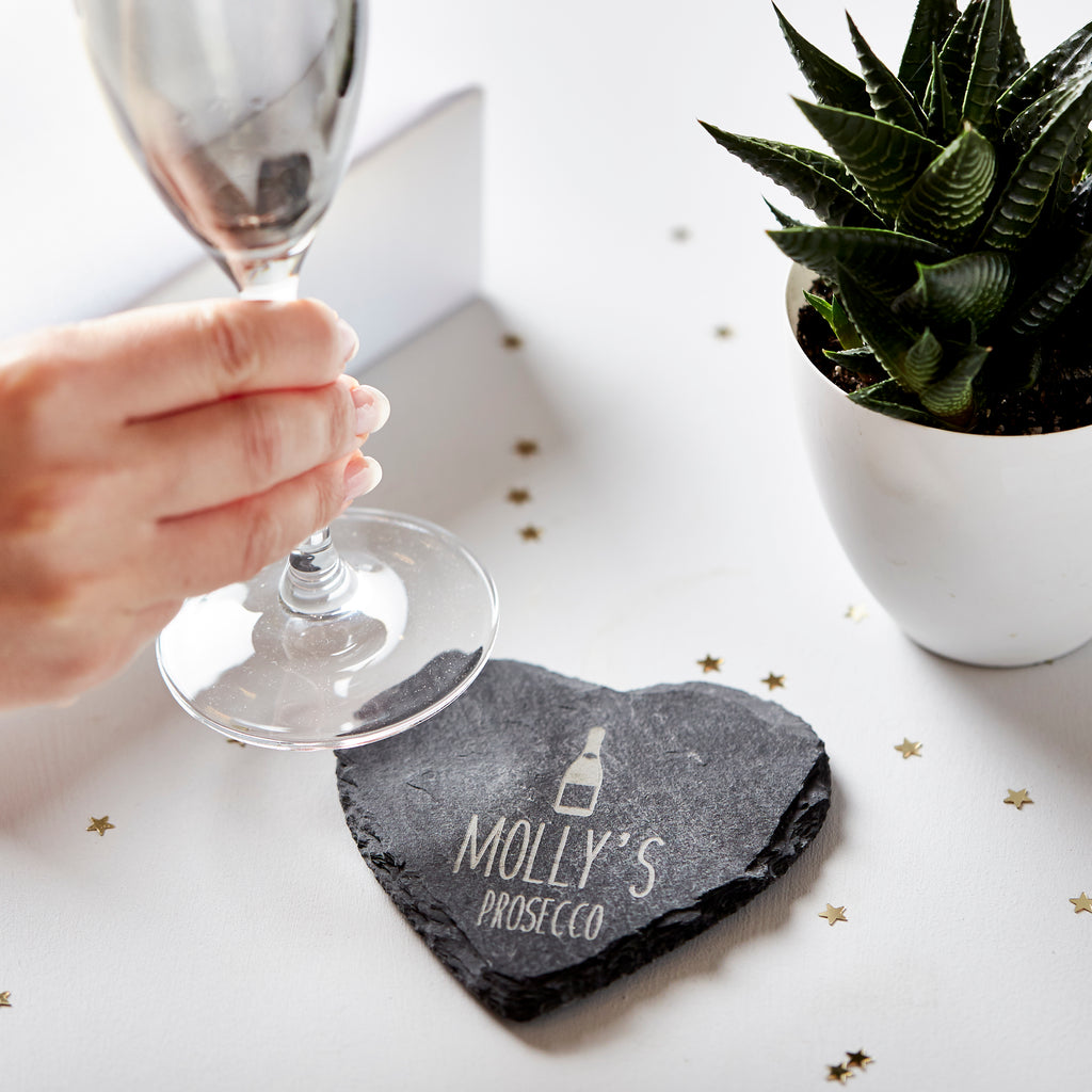 Personalised Prosecco Slate Coaster