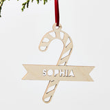 Personalised Candy Cane Christmas Decoration