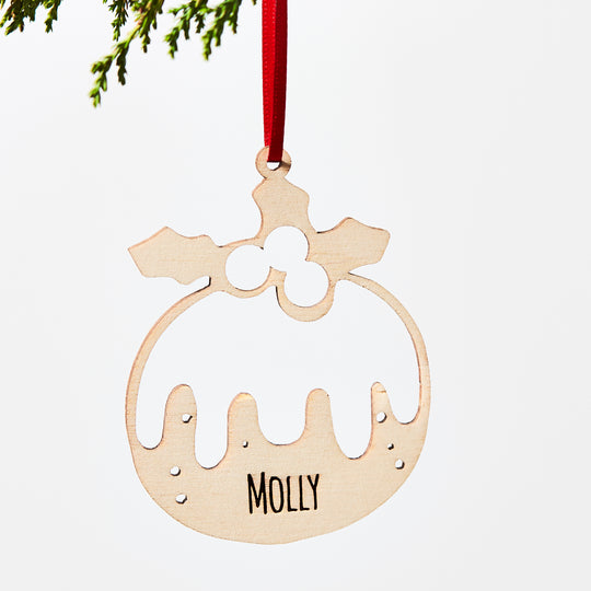 Personalised Pudding Christmas Decoration
