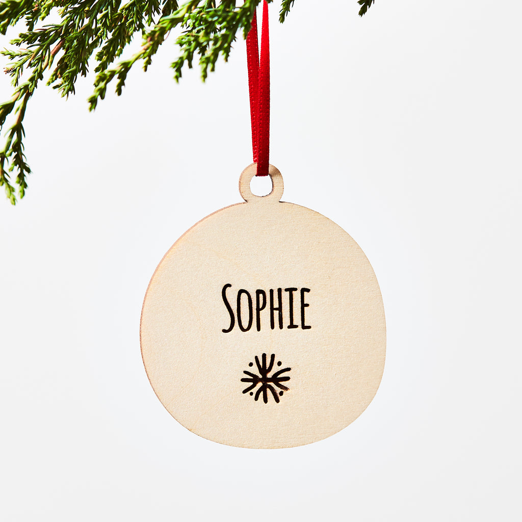 Personalised Snowflake Bauble Christmas Decoration