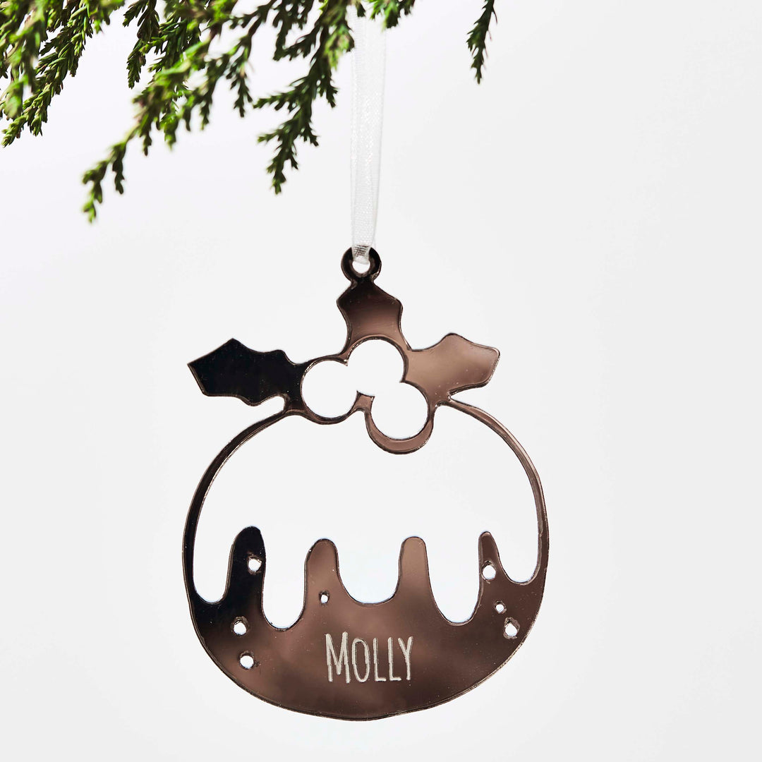 Personalised Pudding Christmas Decoration