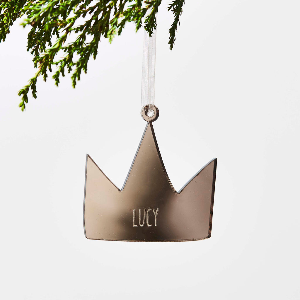 Personalised Crown Christmas Decoration