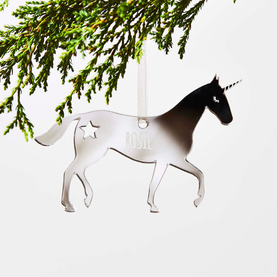 Personalised Unicorn Christmas Decoration