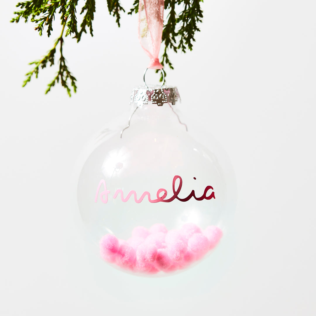 Personalised Pom Pom Bauble