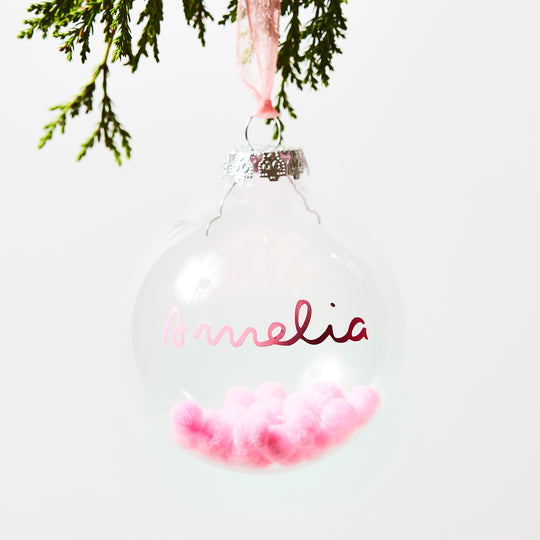 Personalised Pom Pom Bauble