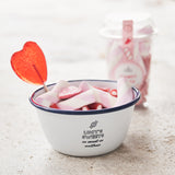 Personalised Sweet Bowl With Sweet Tub And Heart Lolly