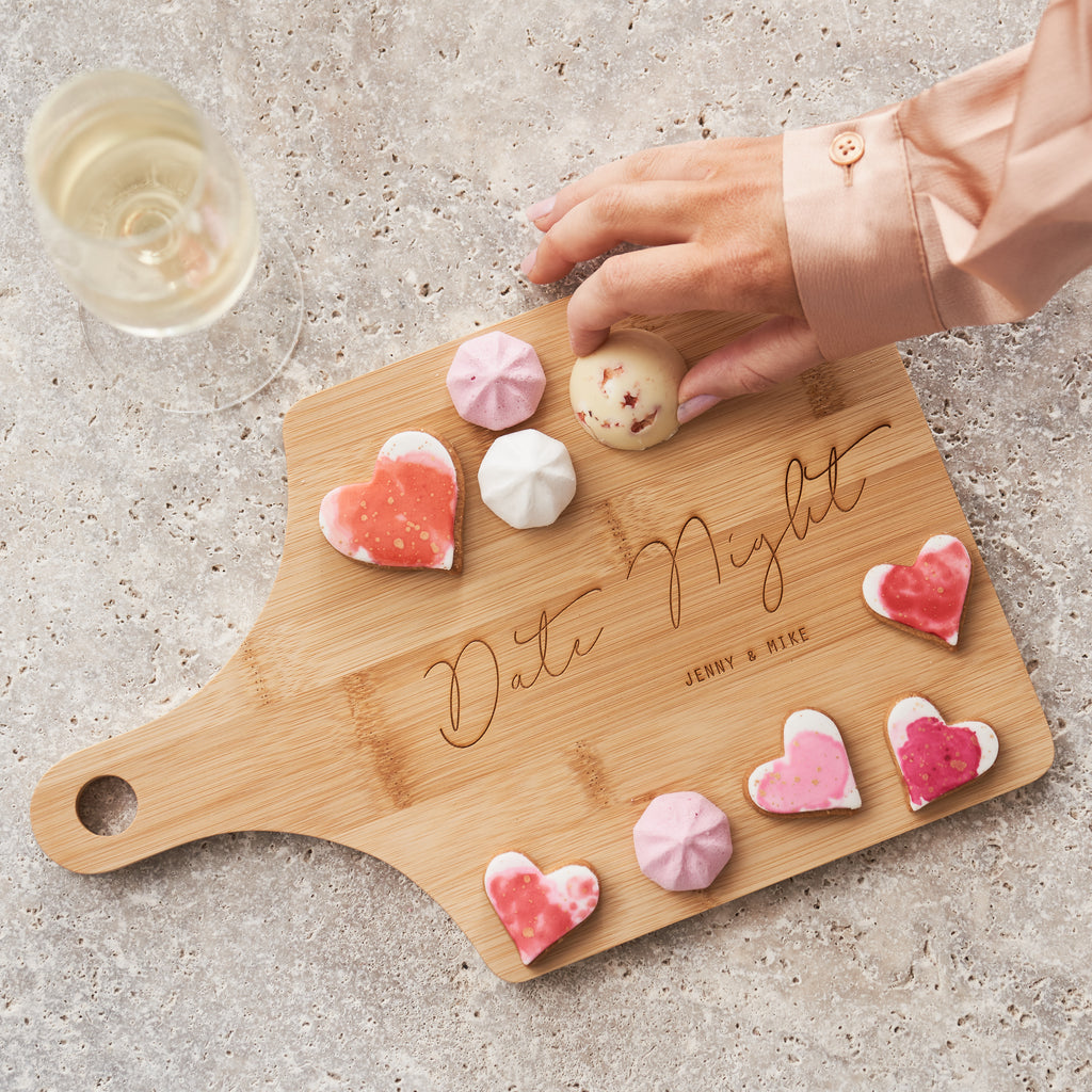 Personalised Date Night Wooden Serving Board