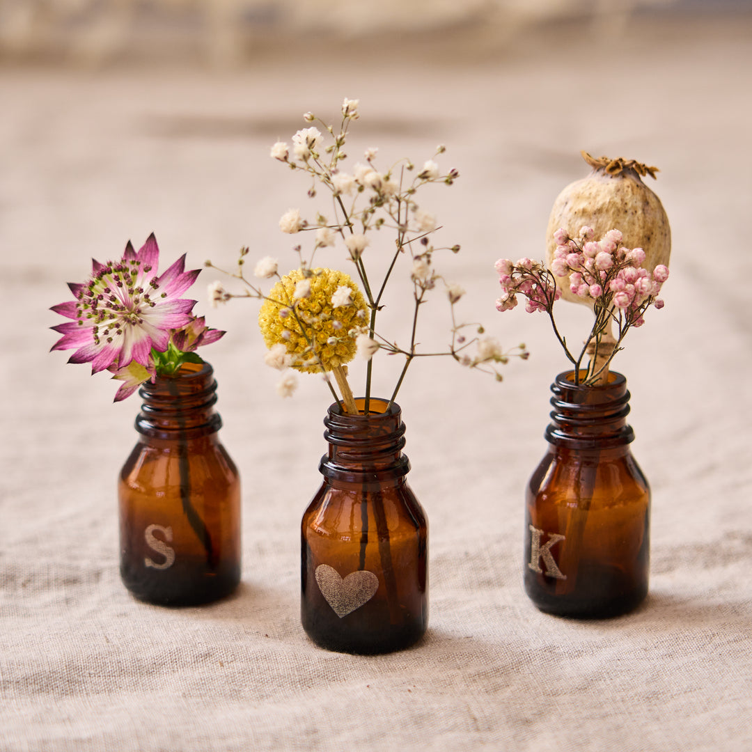 Personalised Couples Set Of Three Vases