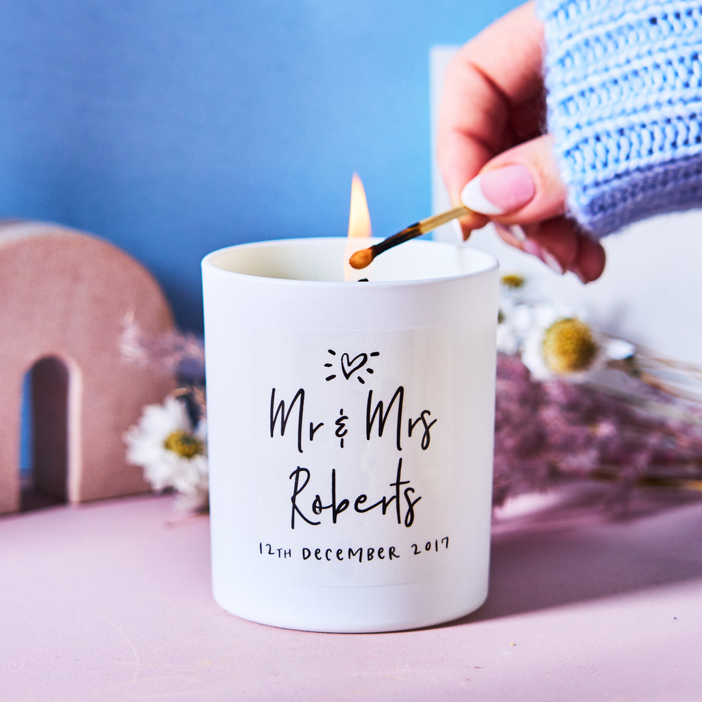 Personalised Wedding Gift Candle - Spark More Joy