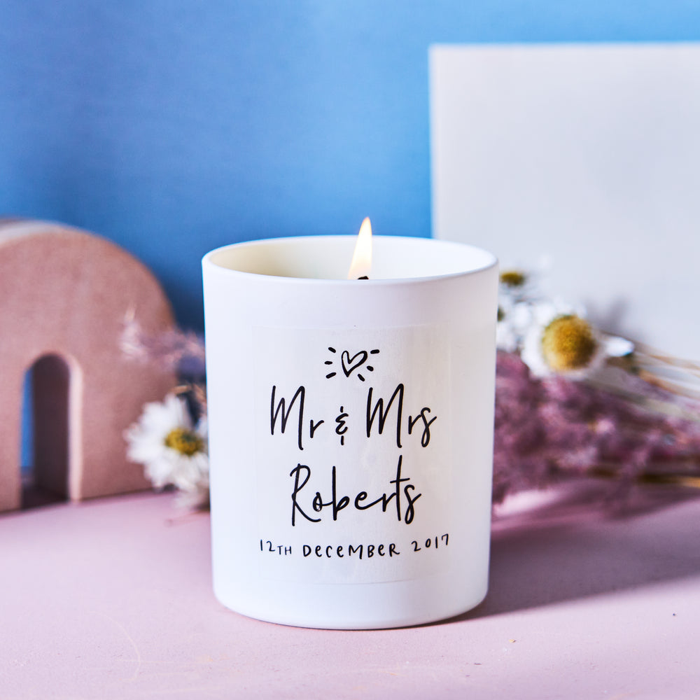 Personalised Wedding Gift Candle - Spark More Joy