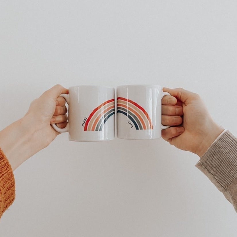 Personalised Rainbow Mug Set