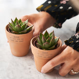 Couples Set Of Two Personalised Terracotta Plant Pots