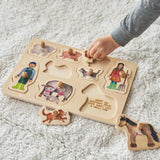 Wooden Farm Personalised Children's Puzzle Text 