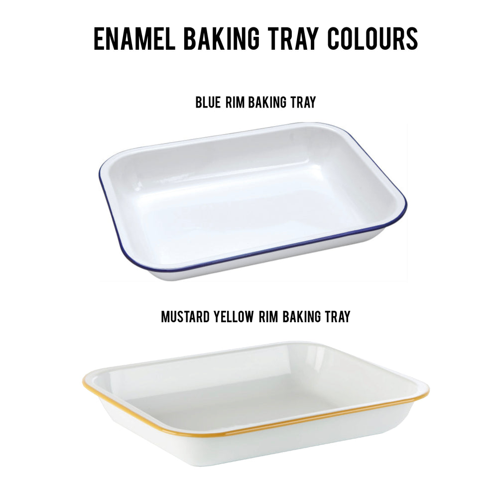 Personalised Message Enamel Baking Tray