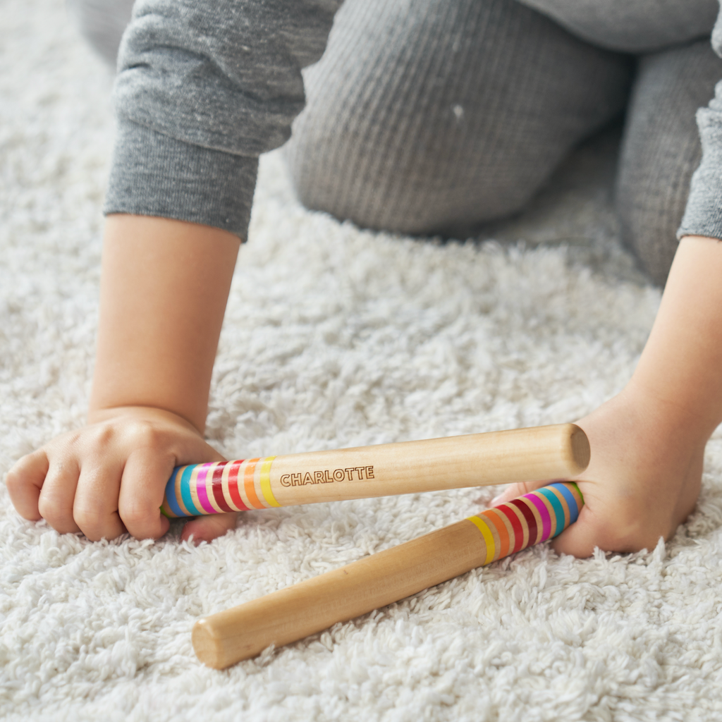 Personalised Rainbow Wooden Musical Bars