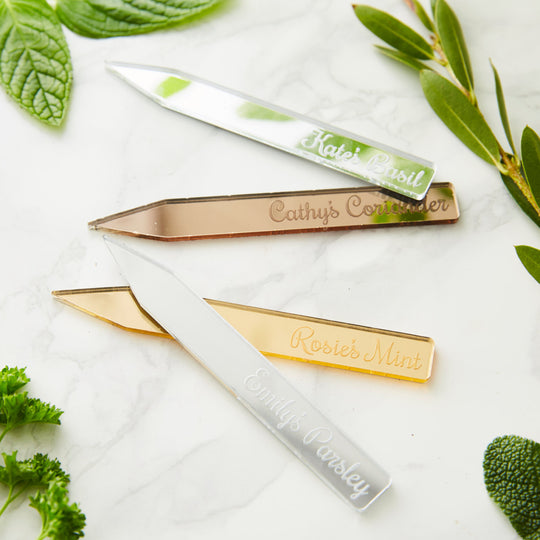 Personalised Mirrored Plant Marker