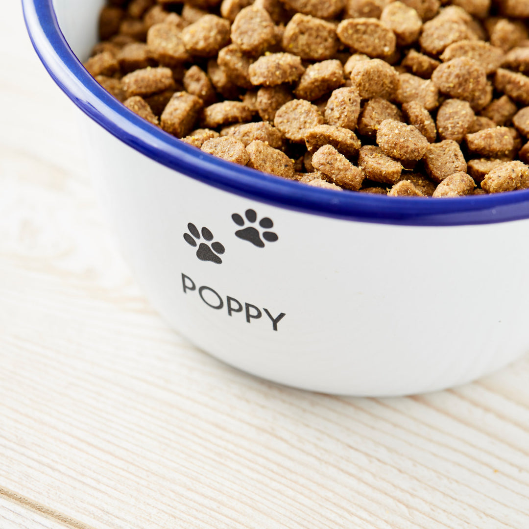 Personalised Enamel Cat Bowl