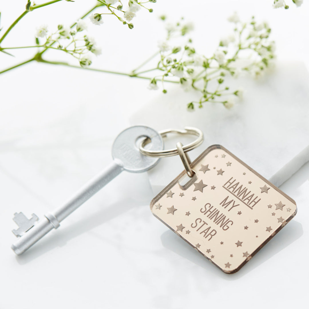 Personalised Shining Star Keyring