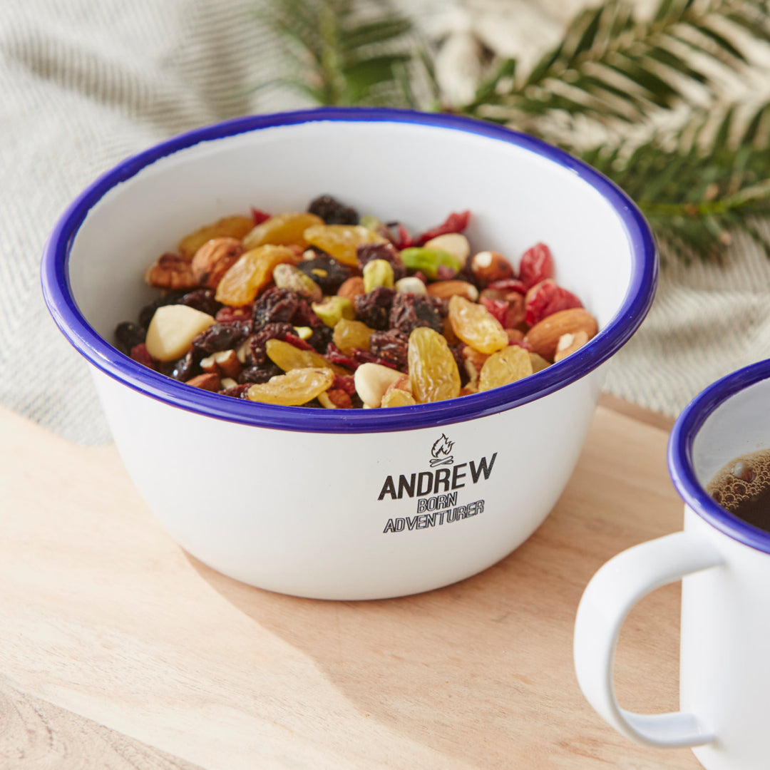 Personalised Adventurer Enamel Bowl