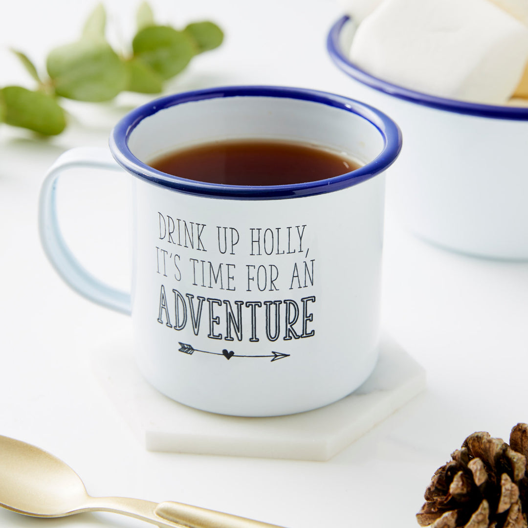 Personalised Enamel Adventure Mug