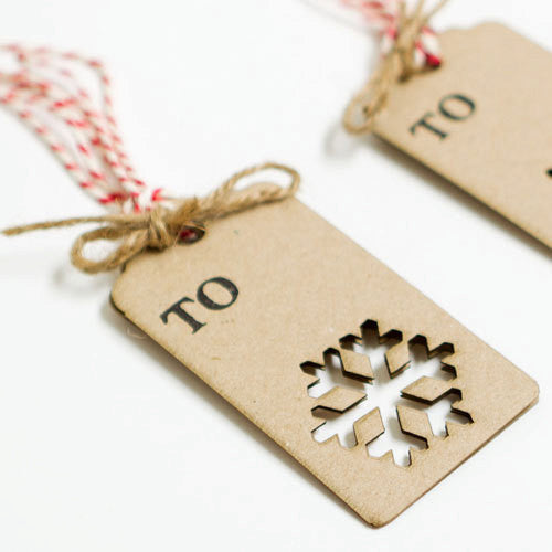 Recycled Lasercut Snowflake Gift Tags