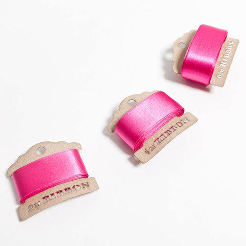 Fuschia Satin Ribbon Bobbin