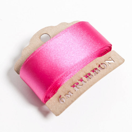 Fuschia Satin Ribbon Bobbin