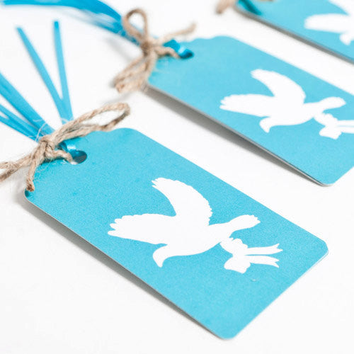 Love Birds Aqua Gift Tags