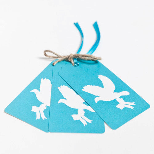 Love Birds Aqua Gift Tags