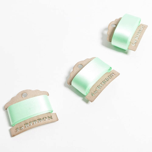 Mint Satin Ribbon Bobbin