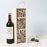 Personalised Fathers Day Wooden Bottle Box
