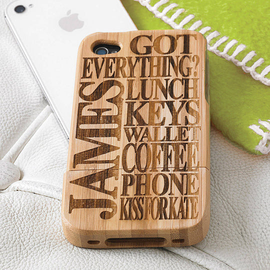 Personalised Wooden Cover For iPhone