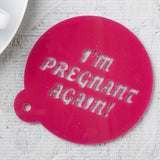 Pregnancy Announcement Coffee Stencil