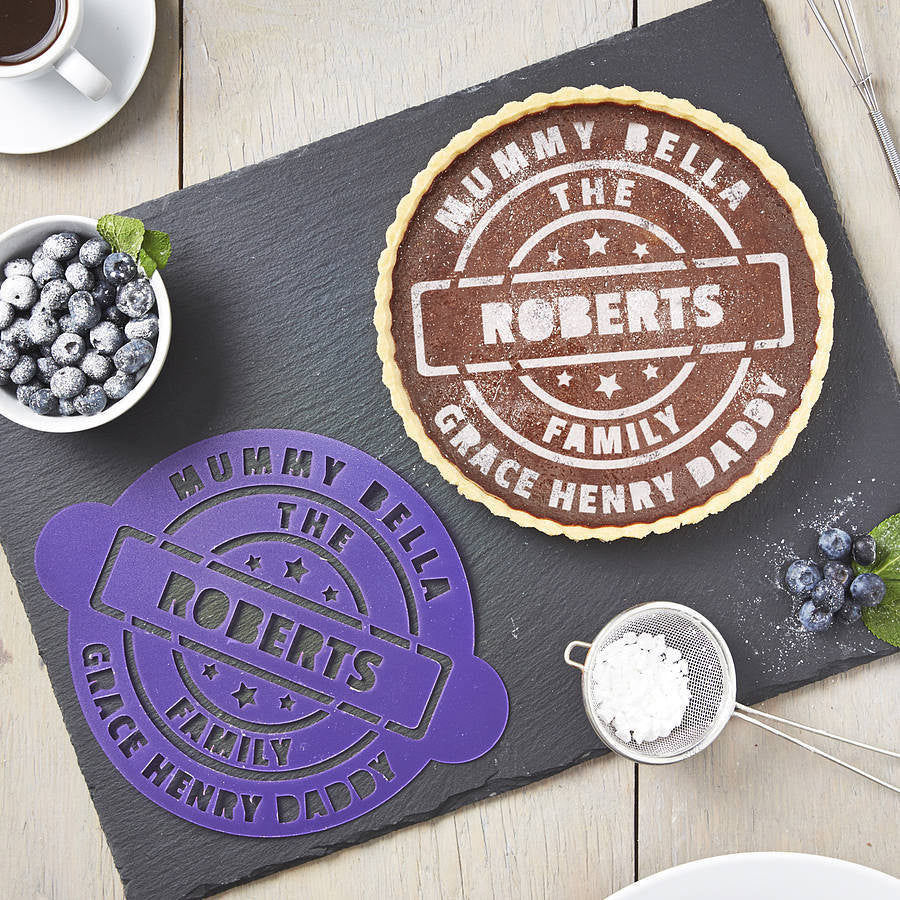 Personalised Family Cake Stencil