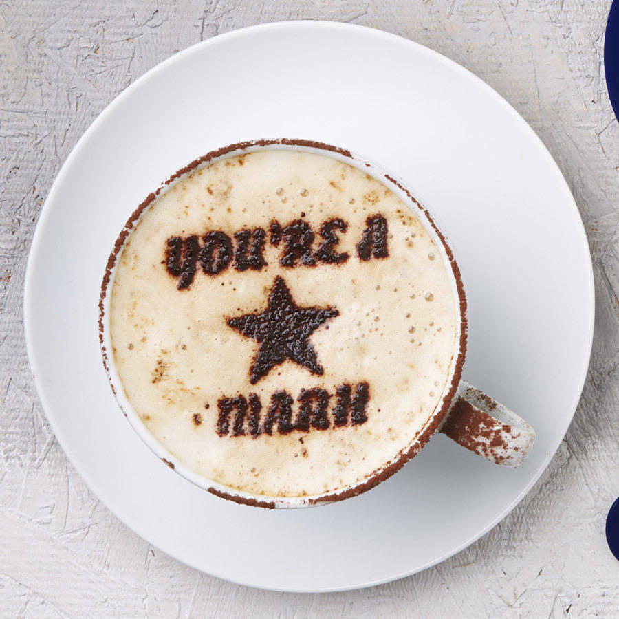 Personalised 'You're A Star' Coffee Stencil