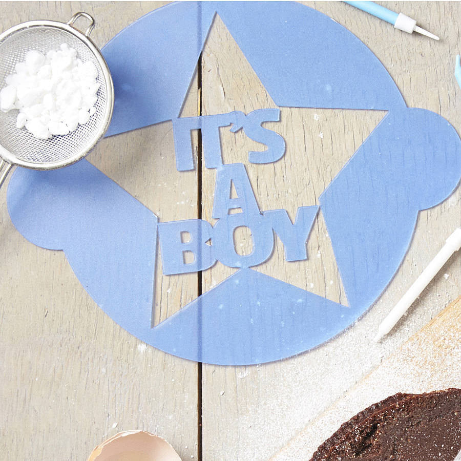 It's A Boy! Announcement Cake Stencil