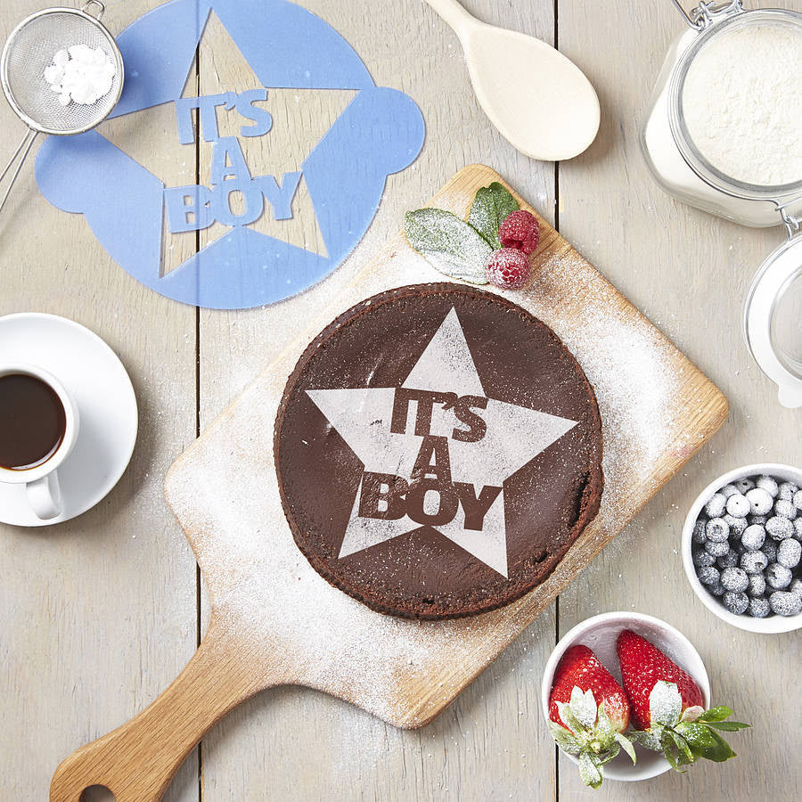 It's A Boy! Announcement Cake Stencil