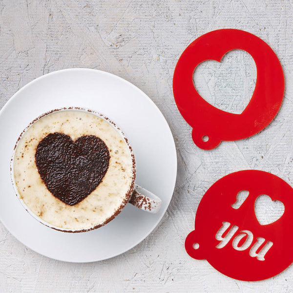 Heart Coffee Stencil