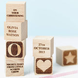 Personalised Christening Heart Building Block