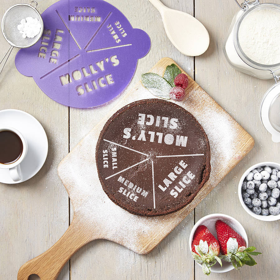 Personalised Slice Size Cake Stencil