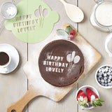 Personalised Happy Birthday Cake Stencil