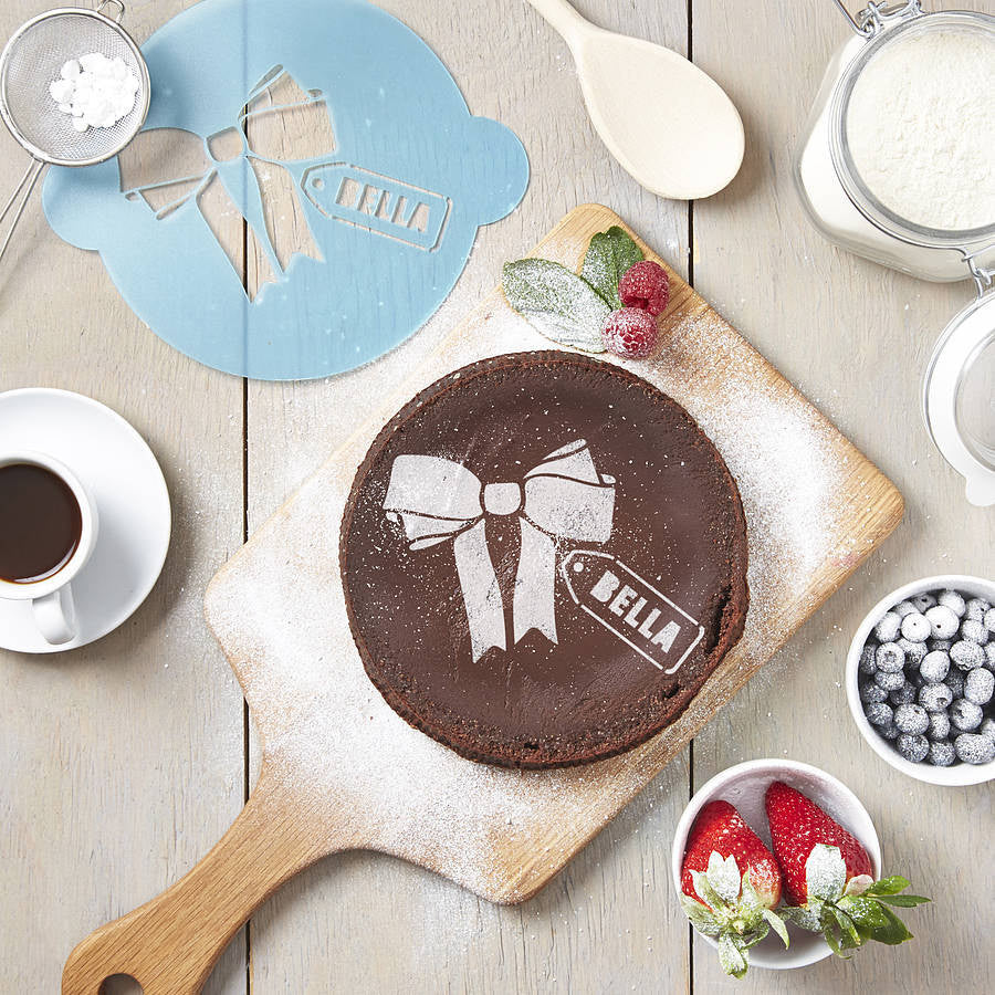 Personalised Gift Tag Cake Stencil
