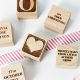 Personalised Christening Heart Building Block