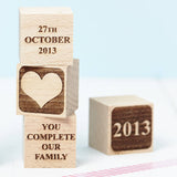 Personalised Christening Heart Building Block