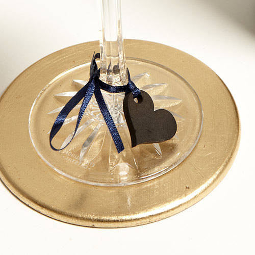 Personalised Heart  Blackboard Wine Glass Charms