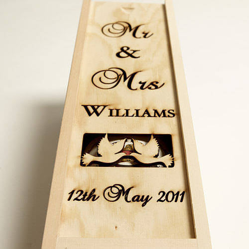Mr & Mrs Personalised Bottle Box