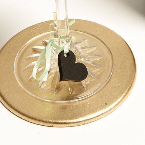 Personalised Heart  Blackboard Wine Glass Charms