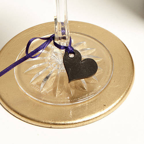 Personalised Heart  Blackboard Wine Glass Charms